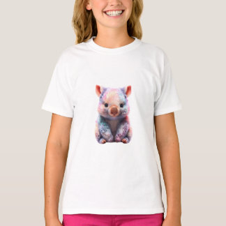 Funkelnde Pastell-Wombat-Kinder T-Shirt
