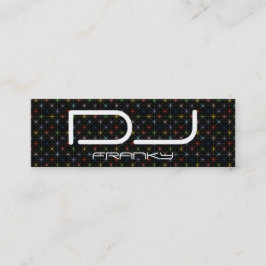 Funkelnde Pastellsterne DJ Mini Visitenkarte