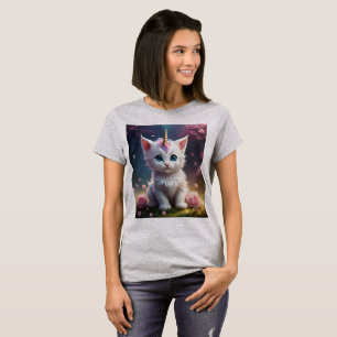 "Funkelnde Pfoten: Das zauberhafte Einhorn-Kätzche T-Shirt