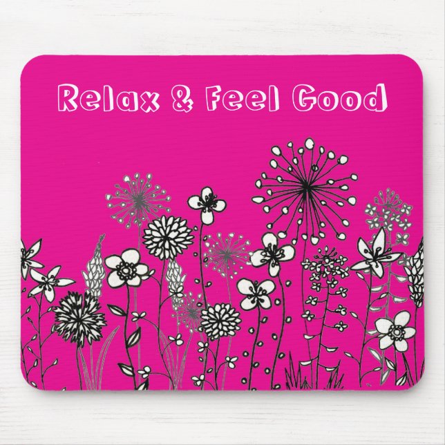 ::: Funkelnde rosa Blume::: Mousepad (Vorne)
