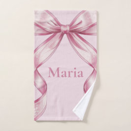 Funkelnde Rosa Kokette Schleife 1. Handtuch