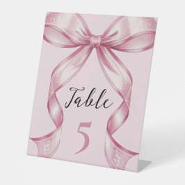 Funkelnde Rosa Koketten-Schleife 1. Sockelschild