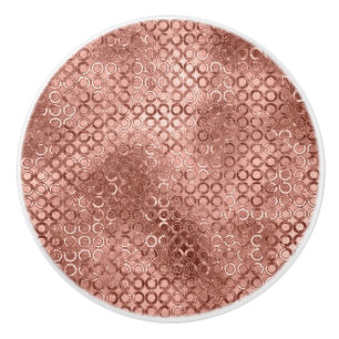 Funkelnde Roségoldkreise Rosa Luxus Glitter Keramikknauf