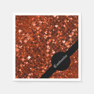 Funkelnde rote Mosaik-Muster-Servietten Serviette