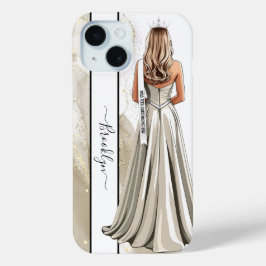 Funkelnde Sand-Pageant-Porträt-Blondine Case-Mate iPhone Hülle