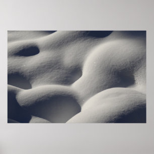 Funkelnde Schneehügel Abstrakte Natur Poster