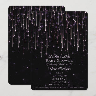 Funkelnde Sternschnuppen Ein Stern wird geboren Ba Einladung