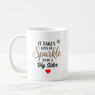 ✨ Funkelnde Zitat-Geschenk für große Schwester Kaffeetasse