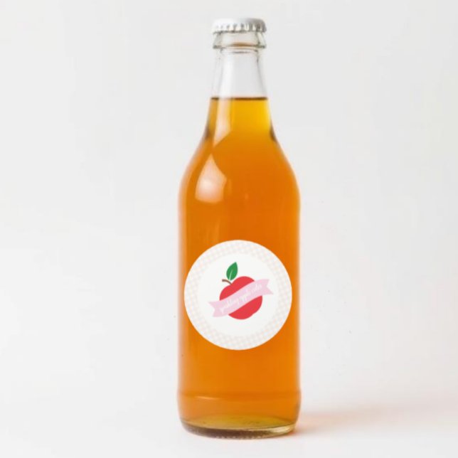 Funkelnder Apfelsaft Mädchen Geburtstag Runder Aufkleber (Von Creator hochgeladen)