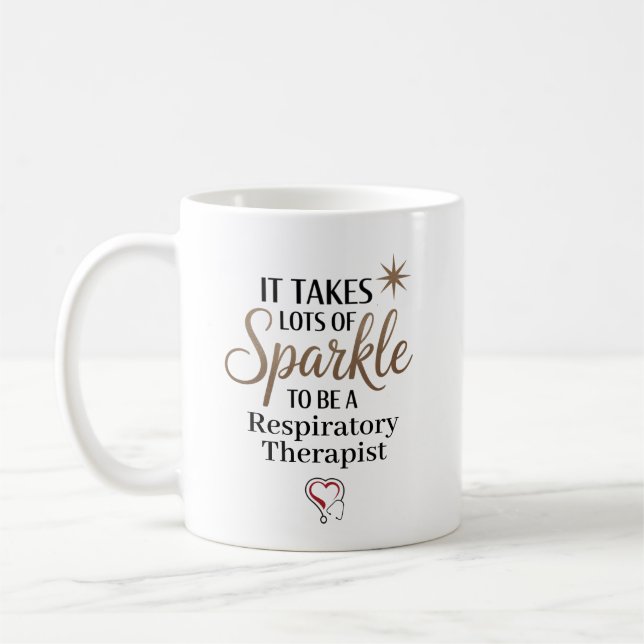 Funkelnder Atmungstherapeut Personalisiert Kaffeetasse (Links)