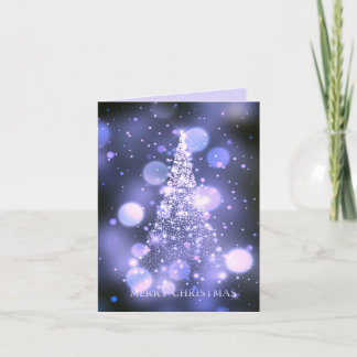 Funkelnder Bokeh Frohe Weihnachtsbaum Feiertagskarte