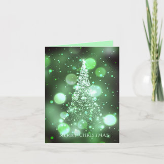 Funkelnder Bokeh Frohe Weihnachtsbaum Feiertagskarte