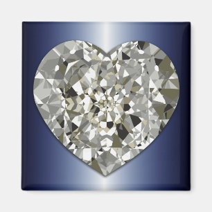 Funkelnder Diamant-Herz-Magnet Magnet
