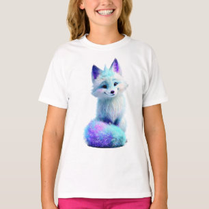Funkelnder Galaktischer Eis-Fuchs Kids T-Shirt