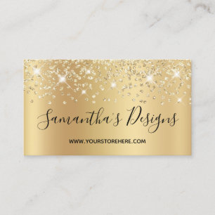 Funkelnder Goldkonfetti-Glitter-Ombre-Online-Shop Visitenkarte
