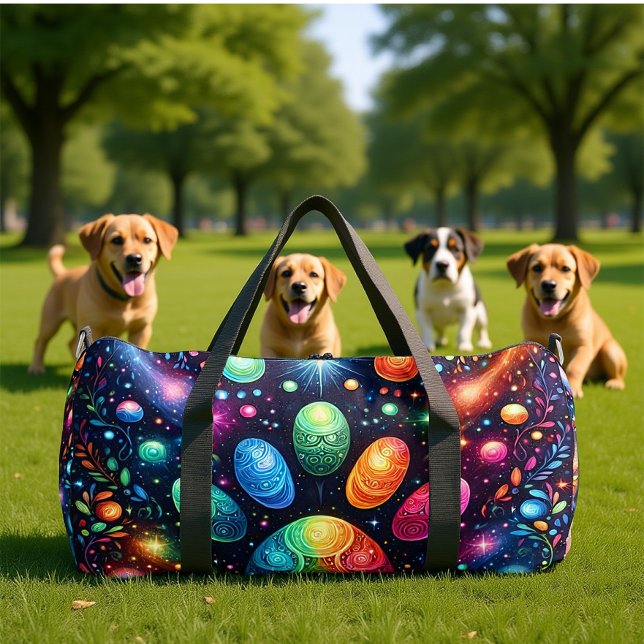 Funkelnder Kosmos Künstlerische Reise  Duffle Bag (Von Creator hochgeladen)
