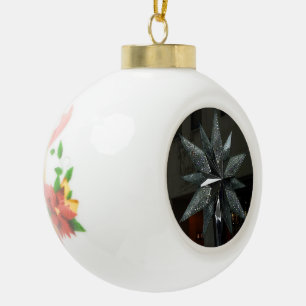 Funkelnder Kristallstern Keramik-Kugel-Ornament Keramik Kugel-Ornament