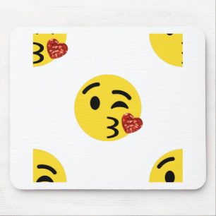 Funkelnder Kuss Emoji Mousepad