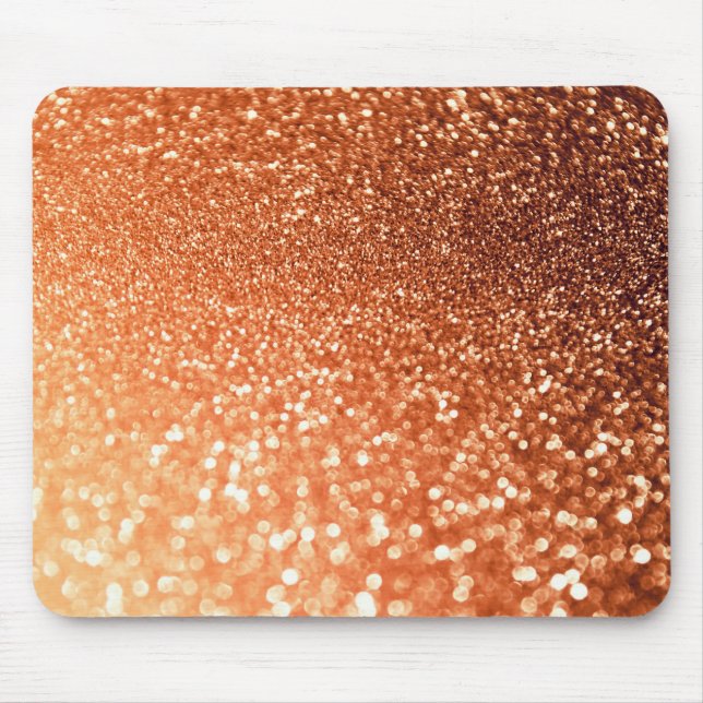 Funkelnder Ombre kupferner glänzender Trendy Mousepad (Vorne)