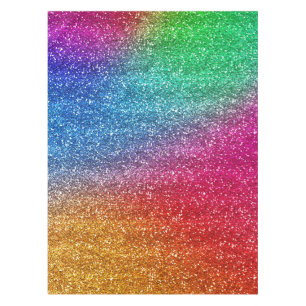 Funkelnder Regenbogen-Verlauf Glitter Tischdecke