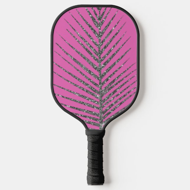 funkelnder rosa Glitzer Pickleball Schläger (Vorderseite)