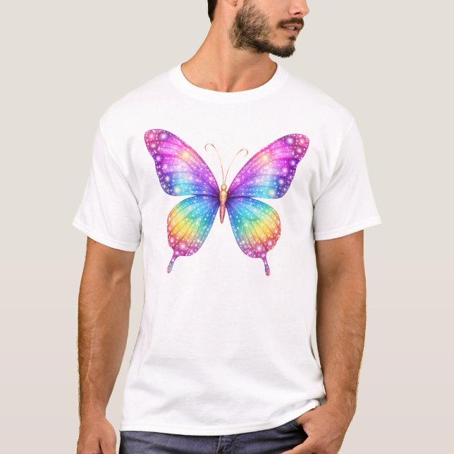 Funkelnder Schmetterling T-Shirt (Vorderseite)