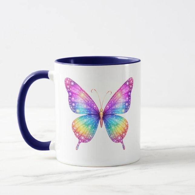 Funkelnder Schmetterling Tasse (Links)