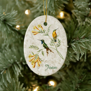 Funkelnder Schwanzkolibri Keramikornament