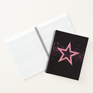Funkelnder Stern Baby Rosa hübsch Notizbuch