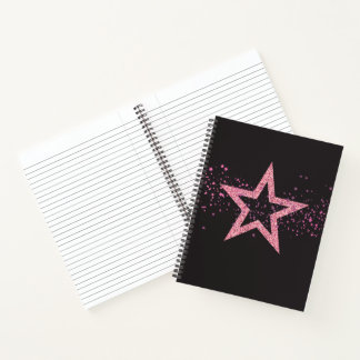 Funkelnder Stern Baby Rosa hübsch Notizbuch