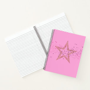 Funkelnder Stern Baby Rosa hübsch Notizbuch