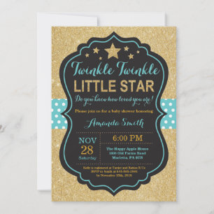 Funkelnder Stern Baby Shower Einladung