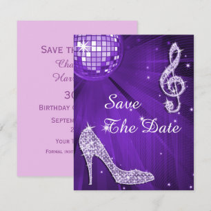 Funkelnder Stiletto-Absatz 30. Geburtstag Save The Ankündigung