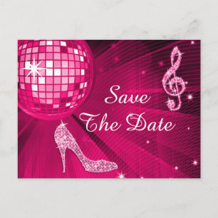 Funkelnder Stiletto-Absatz 30. Geburtstag Save The Ankündigungspostkarte
