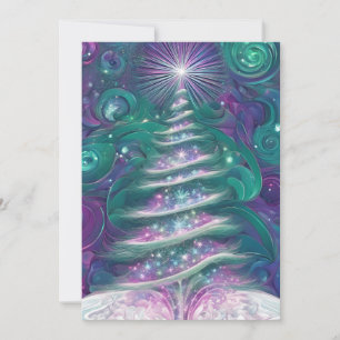 Funkelnder Weihnachtsbaum Feiertagskarte