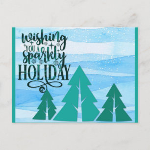 Funkelnder Weihnachtsbaum Postkarte