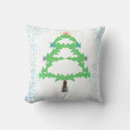 Funkelnder Weihnachtsbaum-Wurfkissen Kissen
