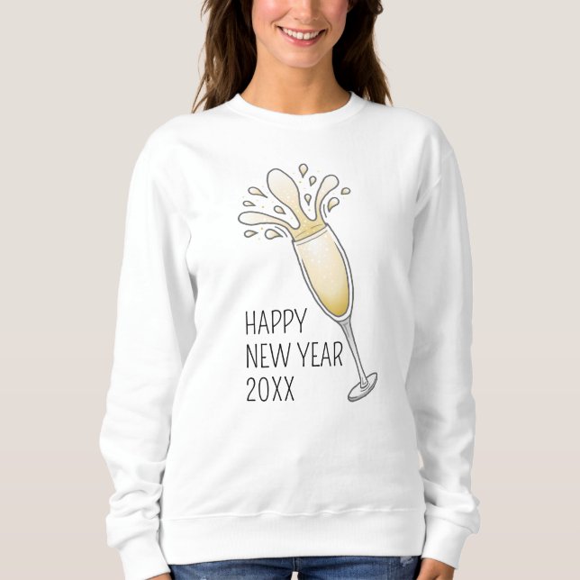 Funkelndes Champagner Sweatshirt (Vorderseite)