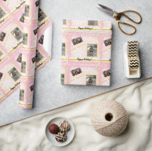 Funkelndes gerahmtes Foto, monogrammiert Geschenkpapier