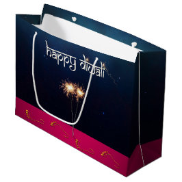 Funkelndes glückliches Diwali - große Geschenktüte