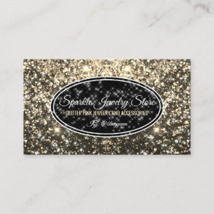 Funkelndes Gold Boss Glitz Glam Starlust Schmuck Visitenkarte