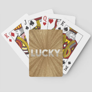 Funkelndes Gold Glitter Glückskartenspiel Spielkarten