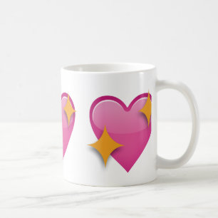 Funkelndes Herz Emoji Kaffeetasse