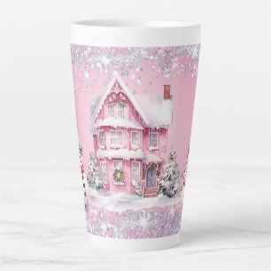 Funkelndes Pink Weihnachten Milchtasse