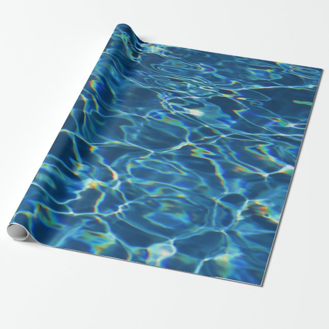 Funkelndes Pool-Wasser-Packpapier Geschenkpapier (Ungerollt)