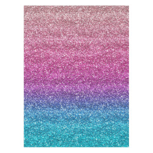 Funkelndes rosa und blaues Gradientenglitter Tischdecke