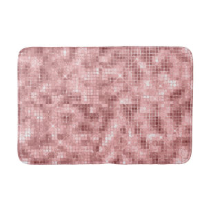 Funkelndes Roségold Rosa Luxus Funkel Mädchenhaft Badematte