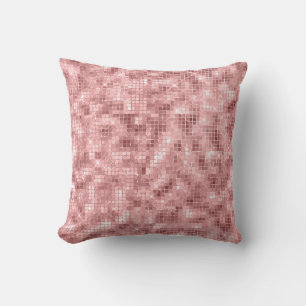 Funkelndes Roségold Rosa Luxus Funkel Mädchenhaft Kissen