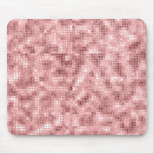 Funkelndes Roségold Rosa Luxus Funkel Mädchenhaft Mousepad