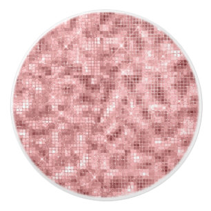 Funkelndes Roségold Rosa Luxus Funkeln Mädchenhaft Keramikknauf